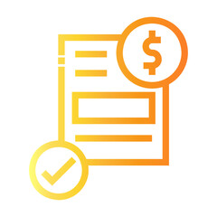 bill of lading  Line Gradient Icon