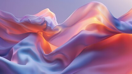 Obraz premium Wallpaper Background wallpaper with abstract colorful silk fabric flowing and waving