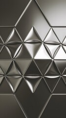 Exquisite backdrop marrying modern minimalism with metallic allure. Featuring round triangles, it exudes geometric sophistication and understated charm for wallpaper, banner, background, landing page