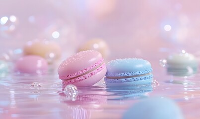 Obraz premium macaron, generation AI 