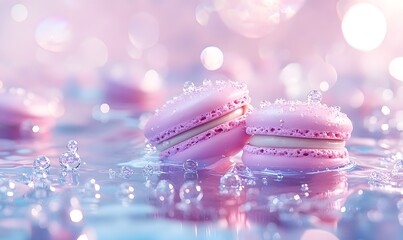 Obraz premium macaron, generation AI 