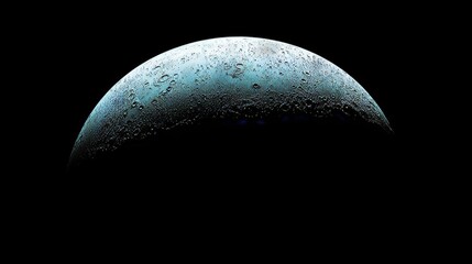 Faded Horror Gibbous Moon at Midnight with Spooky Dark Background, Featuring Weathered Black Smudges on the Turquoise Blue Surface. Perfect for Halloween-Themed Backdrops, Posters, Wallpaper Templates