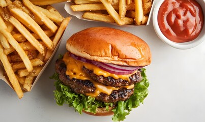 burgers and fries,burger, generation AI