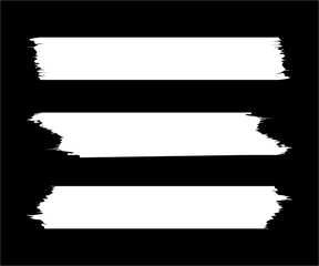 Set of Torn Paper isolated on Black Background