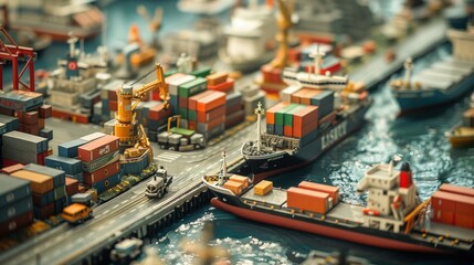 Interactive Playset with Model Boats and Planes