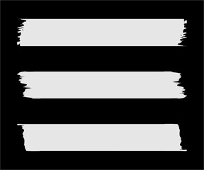 Set of Torn Paper isolated on Black Background