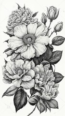 hand drawn flower