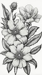 hand drawn flower