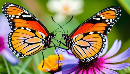 Colorful Butterfly on Flower Close-Up