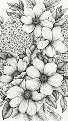 hand drawn flowers
