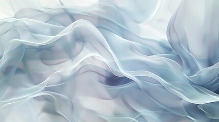 Obraz premium Wallpaper Abstract blue background with wavy lines flowing like silk, creating a sense of elegance and movement