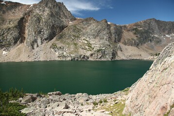 Glacier Lake in Beartooth Mountains, Montana