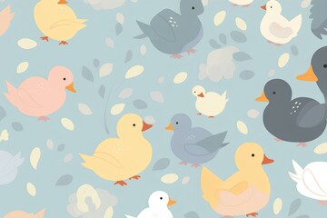seamless pattern with birds
