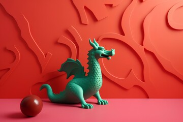 Obraz premium red dragon