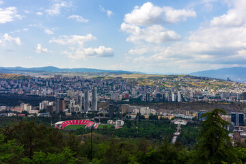 Panorama view of the city of Tbilisi, Georgia