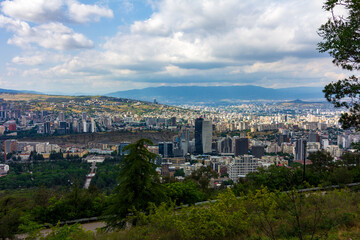 Panorama view of the city of Tbilisi, Georgia