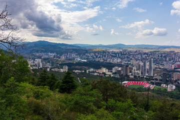 Panorama view of the city of Tbilisi, Georgia