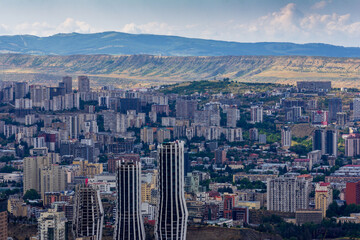 Panorama view of the city of Tbilisi, Georgia