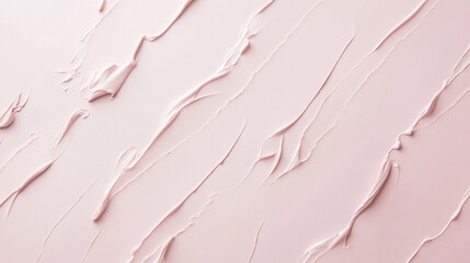a close-up, top-down view of milky pink emulsion paint, with a texture reminiscent of a paint roller having just applied it to a wall