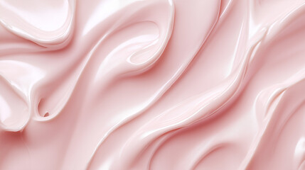 Obraz premium a close-up, top-down view of milky pink liquid paint filling the entire frame