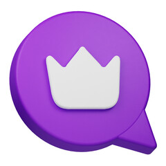 subscriber comment 3d icon isolated on the white background