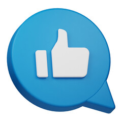 Obraz premium good comment 3d icon isolated on the white background