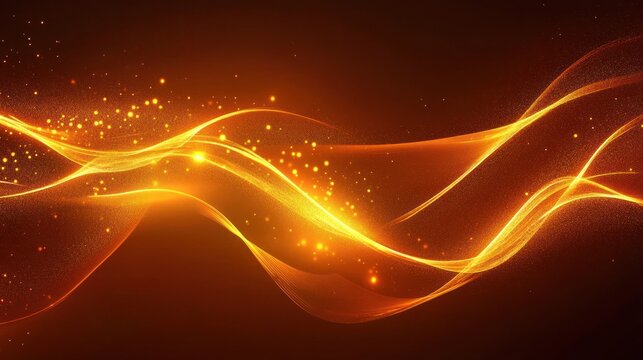Golden Wave Abstract Background