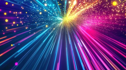 Naklejka premium Abstract Light Rays and Sparkle