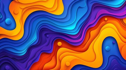 Wallpaper Vivid colors overlapping creating a modern and abstract design