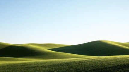 Obraz premium Rolling Hills Under a Blue Sky