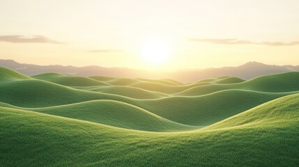 Obraz premium Rolling Hills at Sunset