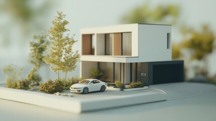 a modern miniature townhouse