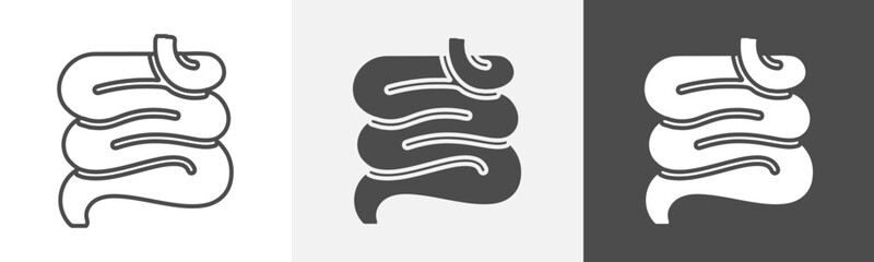 intestine icon Flat logo vector
