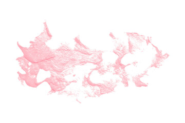 Isolated pink clay texture on transparent background.