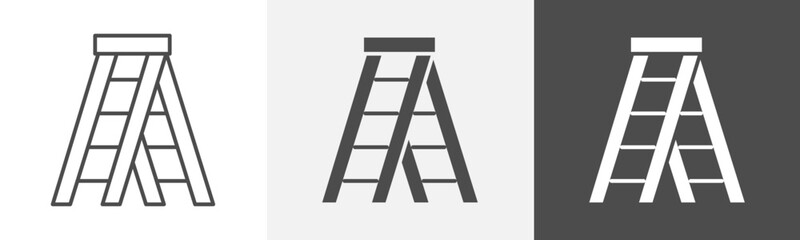 ladder icon Flat logo vector