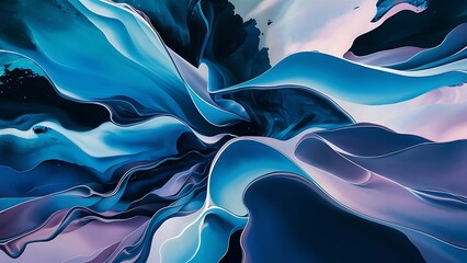 Abstract background with flowing blue and purple paint