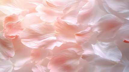 Fototapeta premium Soft pastel petals composition for romantic and spring designs