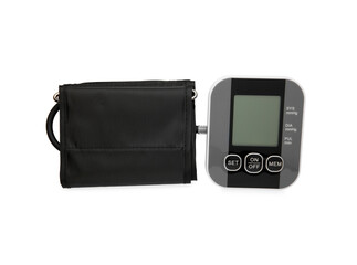 Blood pressure monitor isolated on white, top view