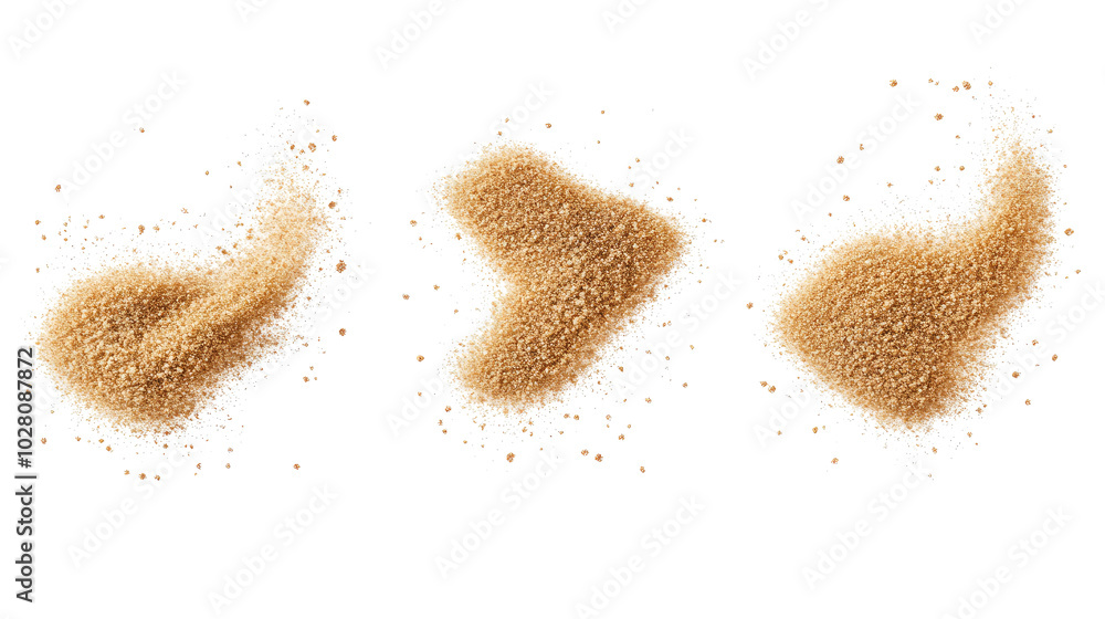 Aufkleber set of textured dust particles isolated on a white background generative ai