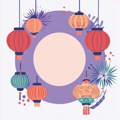 Chinese style lunar new year background