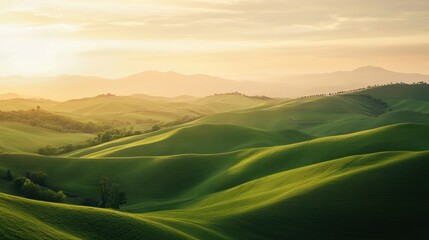 Obraz premium Rolling Hills at Sunset