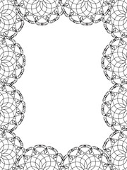 All these designs are hand-drawn and unique 
Flower Border is a Beautiful black and white illustration for aadult coloring book,
This is a printable Beautiful Zentangle Coloring page for KDP Interior,