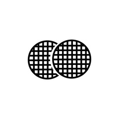 Cotton pads line icon. vector flat black simple illustration for web and app..eps