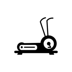 Elliptical machine icon, vector flat black simple illustration for web and app..eps