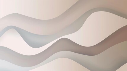 Obraz premium Wallpaper Neutral colored abstract background with a modern design of soft waves for projects related to elegance, nature or wellness