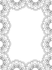 All these designs are hand-drawn and unique 
Flower Border is a Beautiful black and white illustration for aadult coloring book,
This is a printable Beautiful Zentangle Coloring page for KDP Interior,