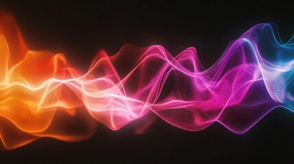 Abstract Colorful Swirling Waves