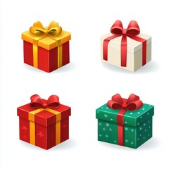 Gift box for holiday closeup view