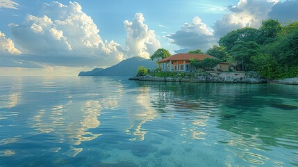 Tropical Paradise: A Tranquil House on a Secluded Beach