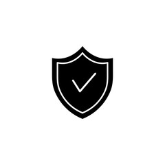 Trusted Badge vector icon, simple flat black trendy style illustration for web and app..eps